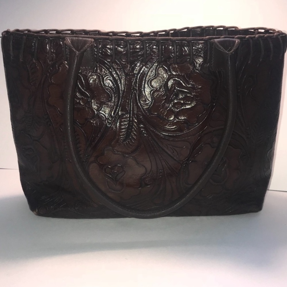 Berge Stamped Leather Purse